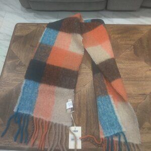 JUCCA Mohair Alpaca & Wool Blend Rectangle Scarf new $257.00